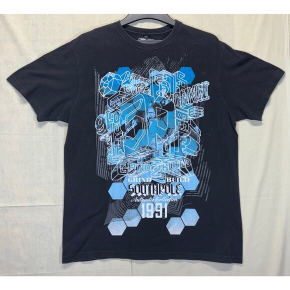 Southpole Men's Size XL T-Shirt Black Grind 2 Build Athletic Collection 1991 - Picture 1 of 16